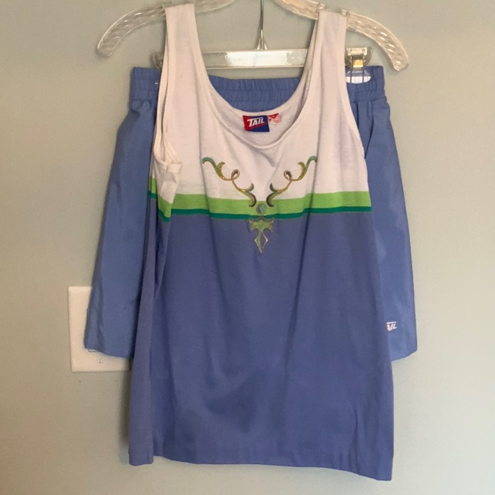 TENNIS OUTFIT TAIL SPORTS TOP AND SKIRT PERIWINKLE